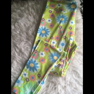 LULAROE FLORAL PRINT LEGGINGS TC